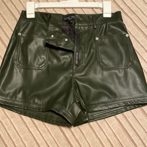 Faux Leather Shorts - Picture 1 of 3